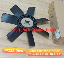 Cánh quạt két nước YC4E140-20, 7 cánh /4 lỗ OLLIN 7-9 Tấn (Foton chính hãng)