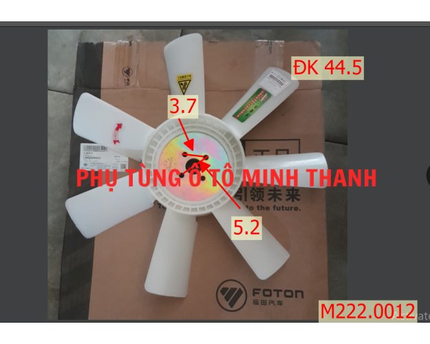 Cánh quạt Ollin 4102QB(7 cánh thẳng, 4lỗ)