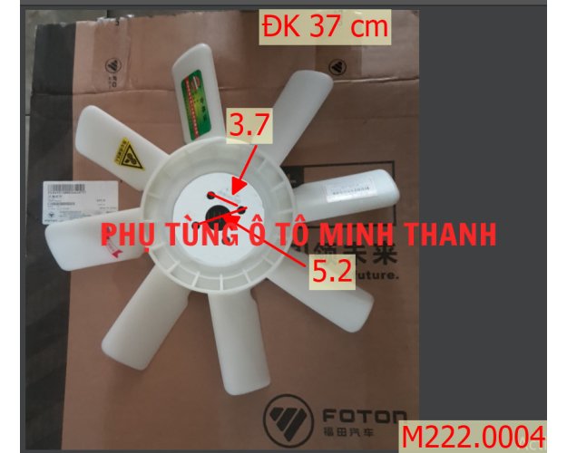 Cánh quạt Ollin 490/4100 (8 cánh, 4 lỗ)