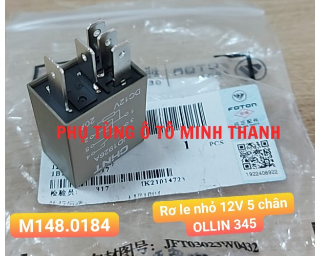 Rơ le nhỏ 12V 5 chân OLLIN 345 (Foton chính hãng)